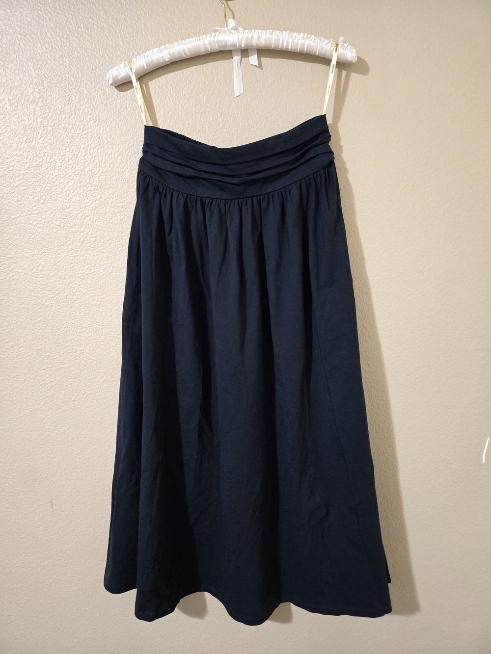 Zapelle Tailored Women's Navy Blue A Line Midi Skirt - Size Large 12